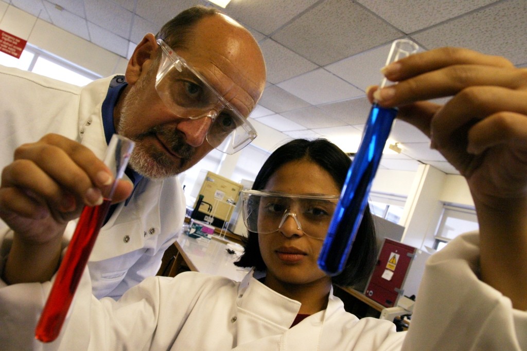 Researchers in laboratory Researchers in laboratory